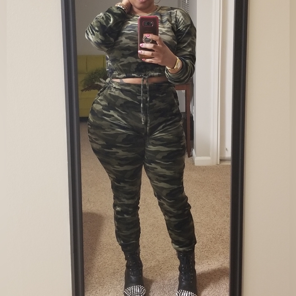 Velour Leisure Suit (2 Piece Set)